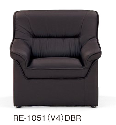 アイコ　応接用椅子　プリーダアームチェア(ビニールレザー張り)　[W750×D770×H740・SH380mm]　RE-1051(V4)