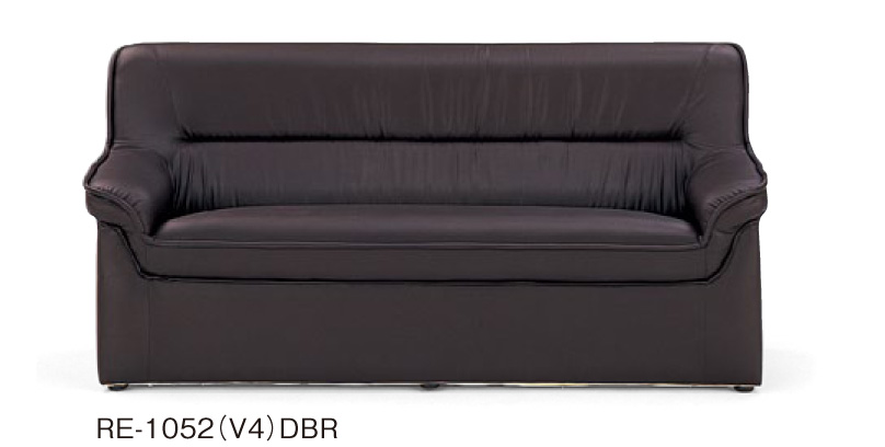 アイコ　応接用椅子　プリーダソファー(ビニールレザー張り)　[W1550×D770×H740・SH380mm]　RE-1052(V4)