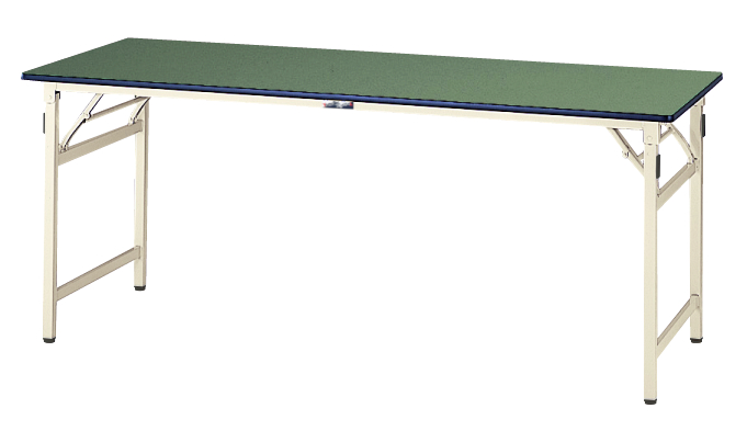 ヤマテック　ワークテーブル　折りタタミタイプ　塩ビシート天板　STR-1560