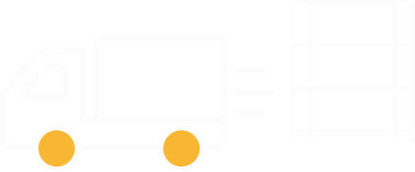 トラックとスチールラック