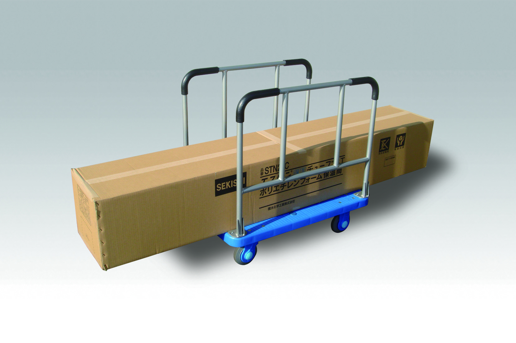カナツー ハンドストッパーシリーズ プラスチック台車(長尺物運搬車 