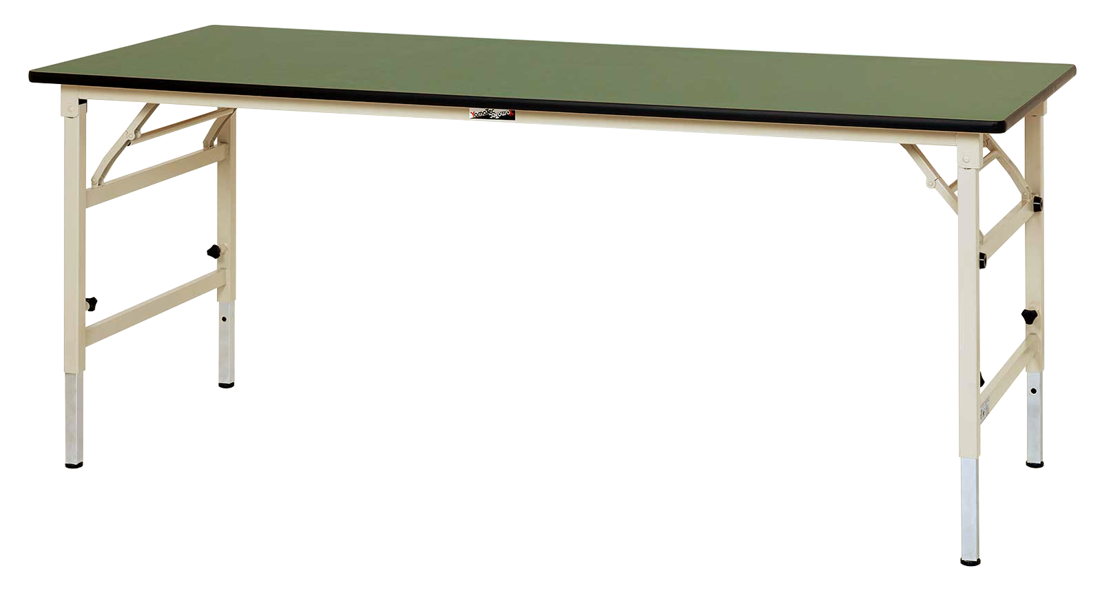 ヤマテック　ワークテーブル　折りタタミタイプ　高さ調整タイプ　塩ビシート天板　STRA-1260